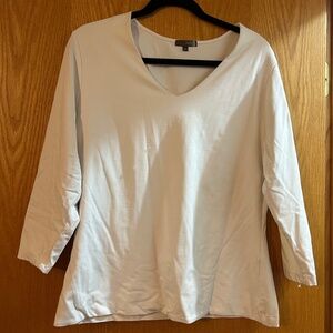 XXL white Judy P v-neck top